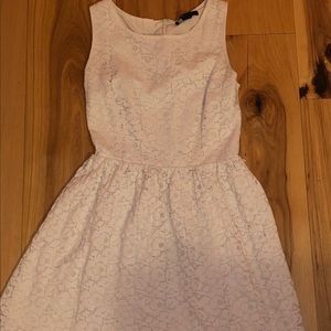 White laced floral dress